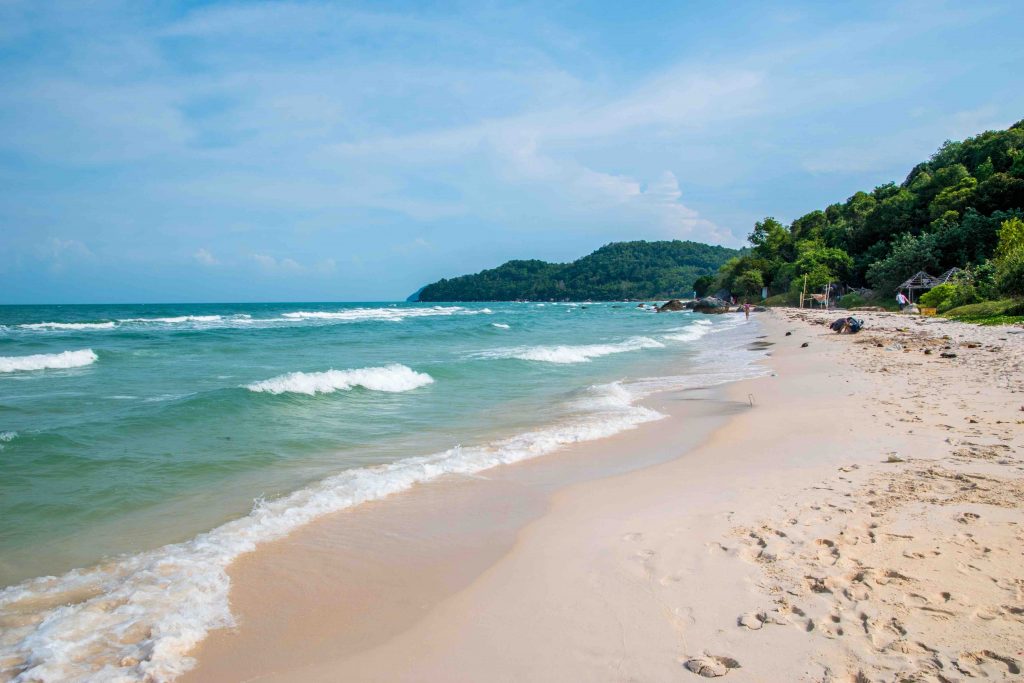 Beach of sao beach in phu quoc