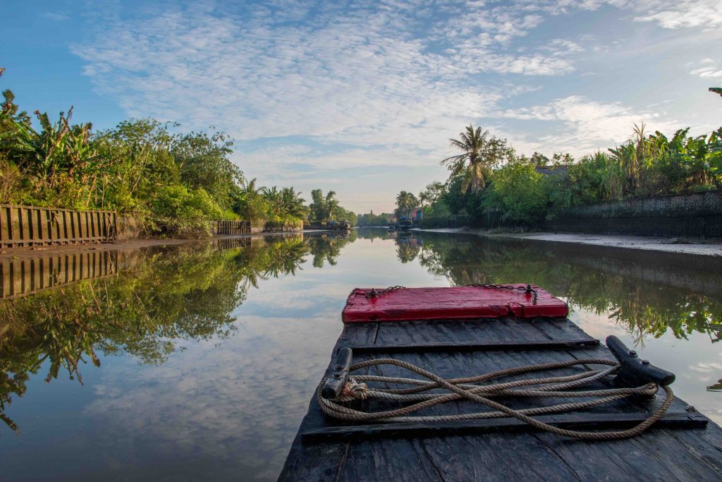 balade sur la rivière du Mékong au Vietnam