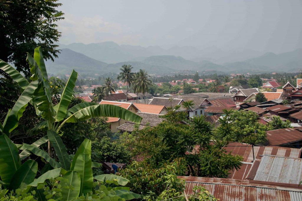 view of Luang Prabang from the mount phusi