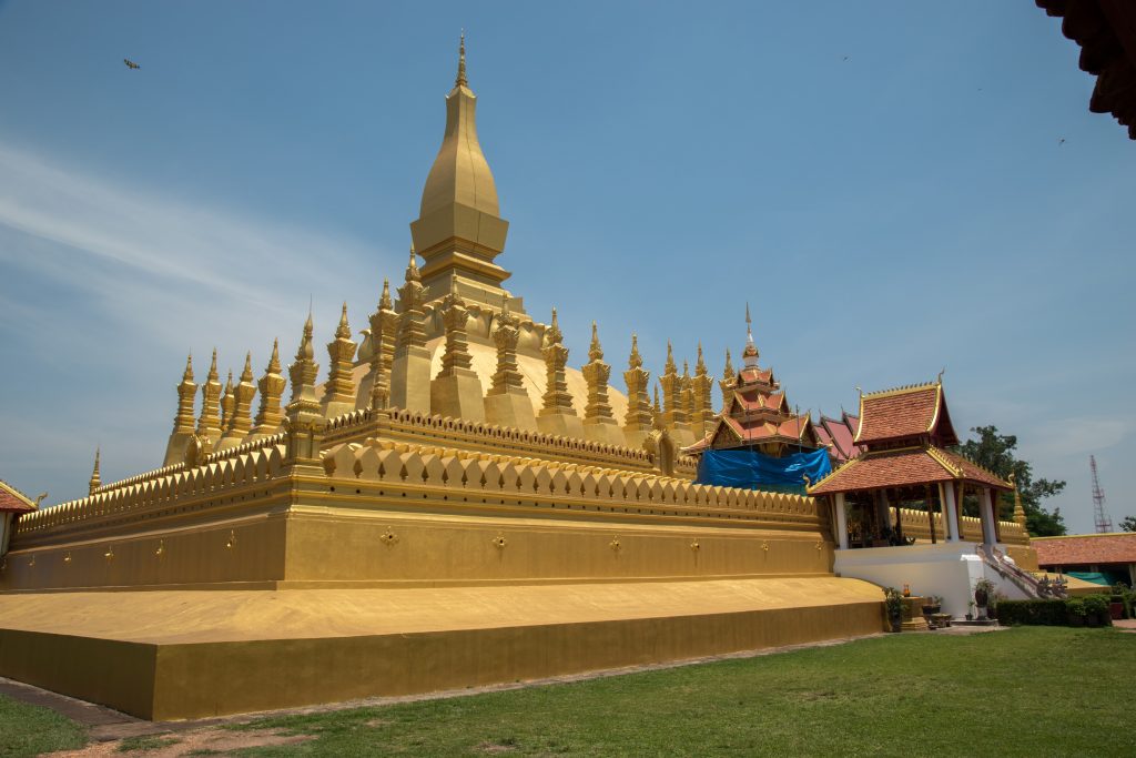 PHA That Luang in Vientiane in Laos
