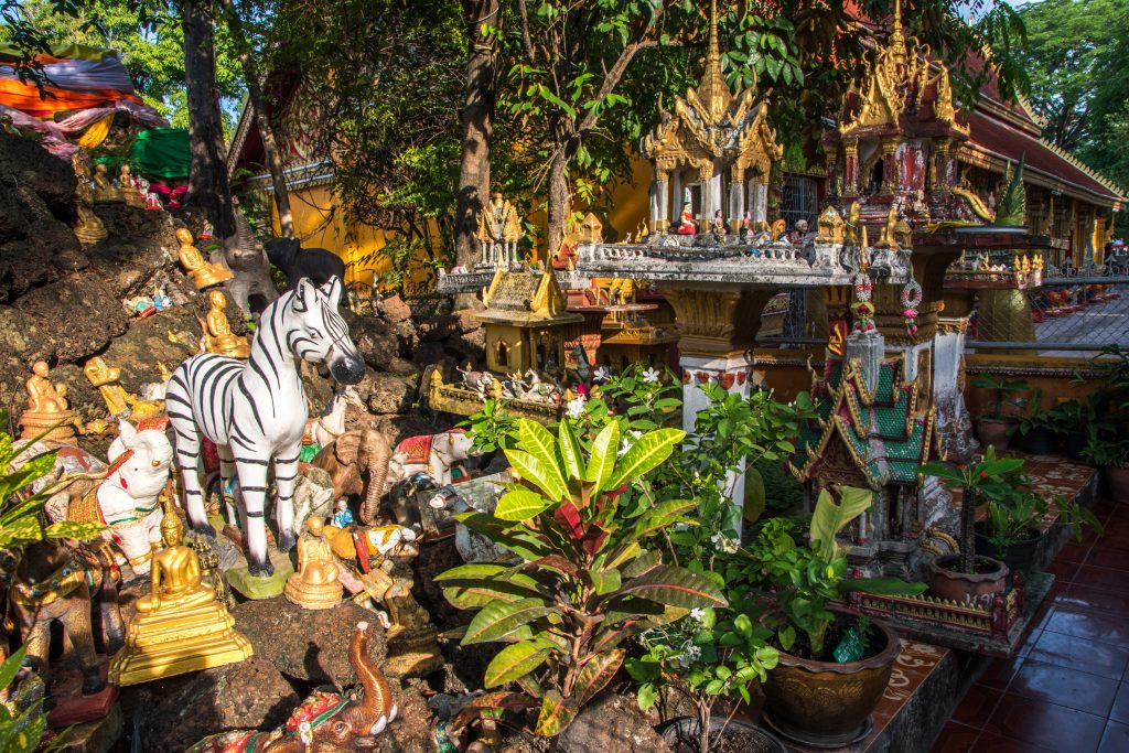 Offerings to the Wat Simuong in Vientiane in Laos