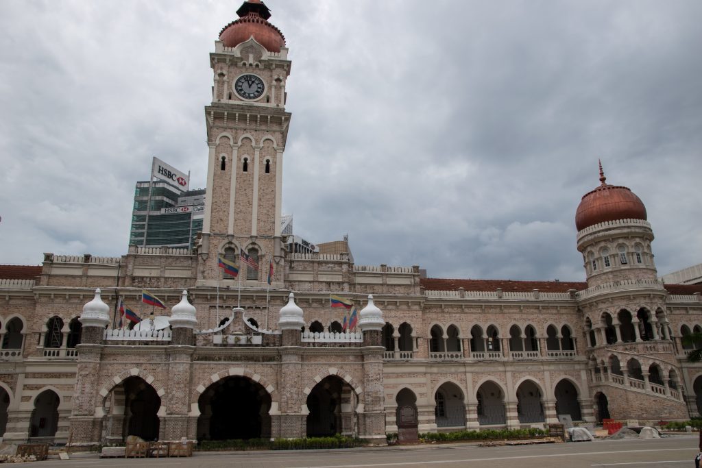 the sultan's Palace facing the square Merdaka in Kuala Lumpur in Malaysia