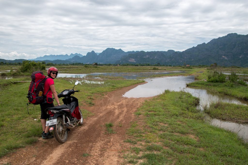 Duck Pond in the direction of the cool springs on the loop of thakhek in Laos