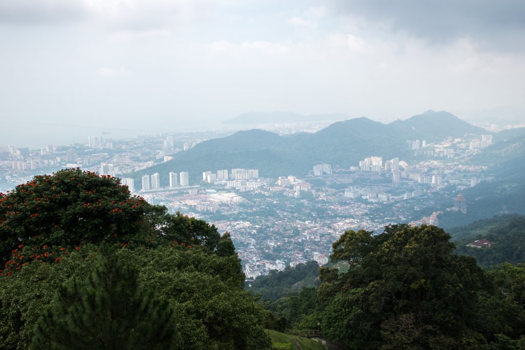 view on the island of Penang from Penang Hill