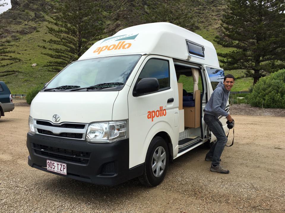 rental of our camper van Maggie for our road trip in Australia