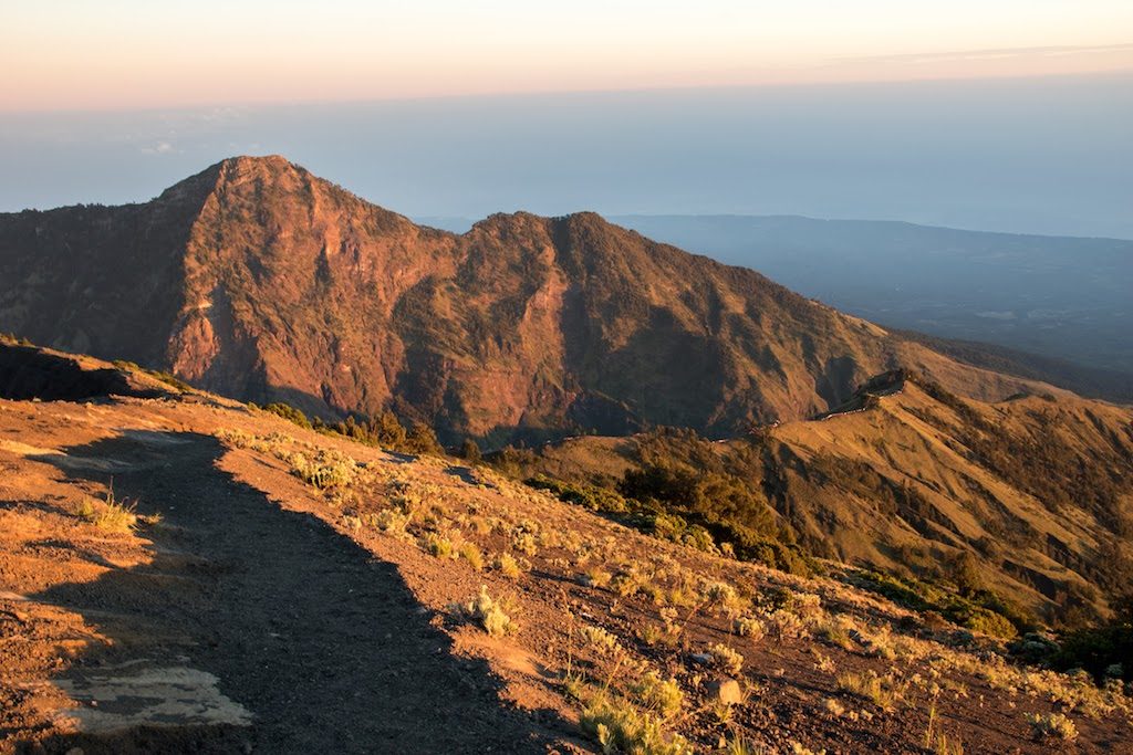 Ascent of the Rinjani volcano on Lombok Island in Indonesia