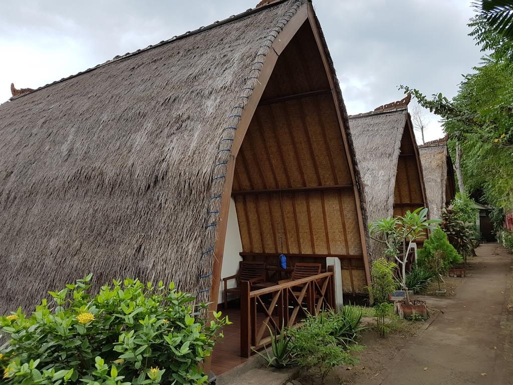 petite maison typique sur Gili Air en Indonésie